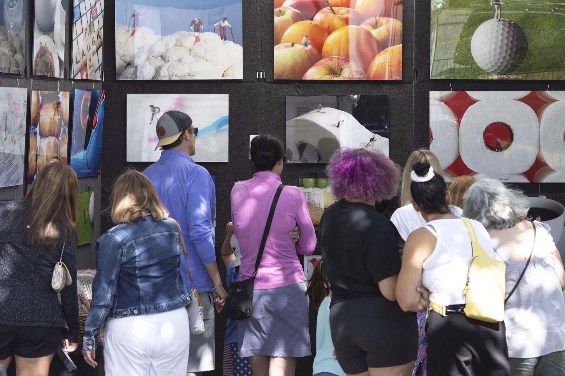 People viewing art at the Krasl Art Fair