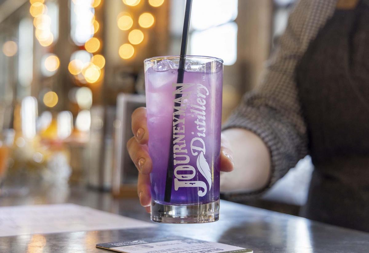A colorful cocktail at Journeyman