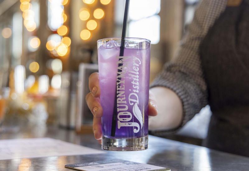 A colorful cocktail at Journeyman