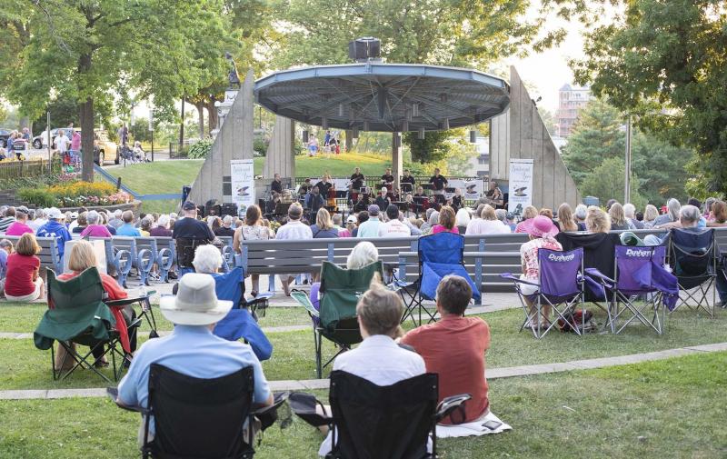 Outdoor summer concert in Saint Joseph.