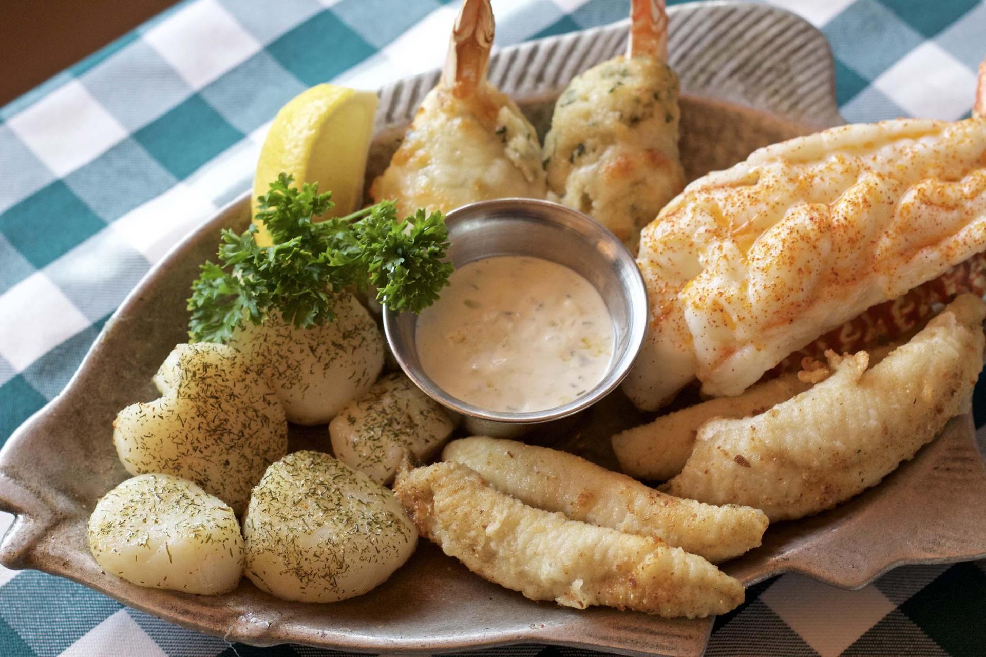 Seafood Platter at Grande Mere Inn.