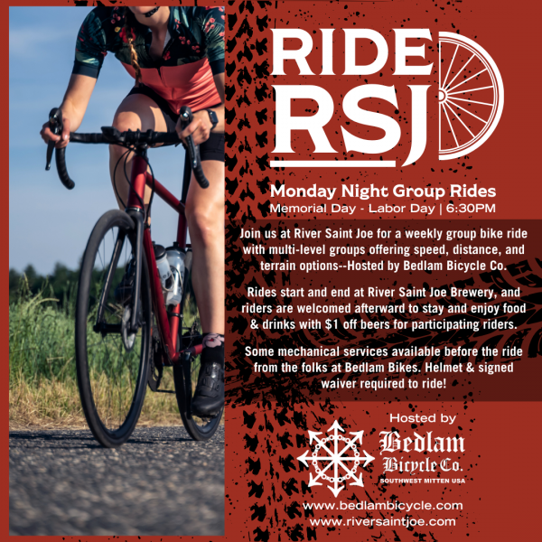 Ride RSJ weekly group bike rides at River Saint Joe Brewery