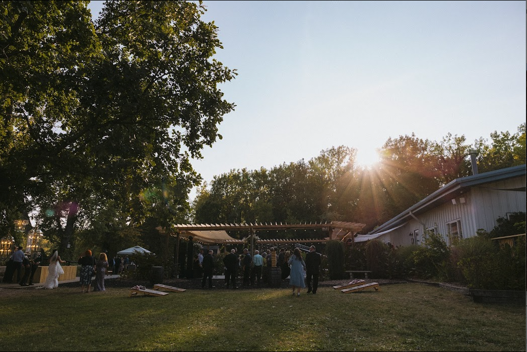 Golden hour post ceremony by the river