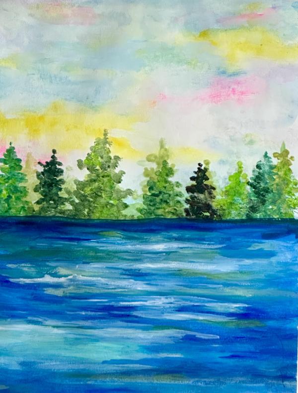 Gouache Lake Painting Class