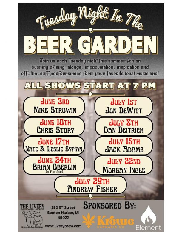 Tuesday Night In The Beer Garden at The Livery 