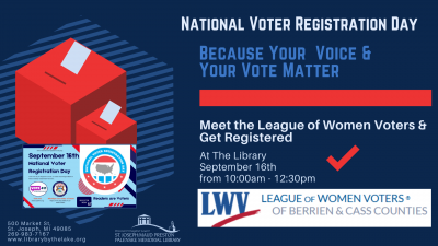 National Voter Registration Day with the League of Women Voters