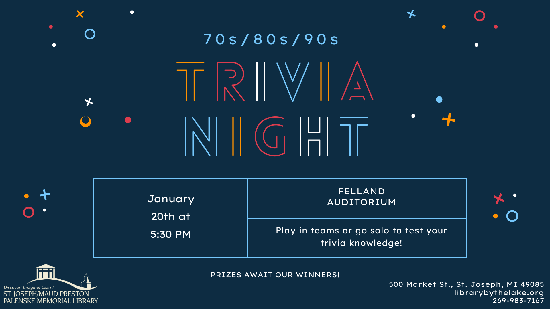 70s, 80s, & 90s TRIVIA NIGHT!