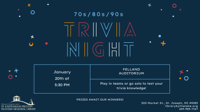 70s, 80s, & 90s TRIVIA NIGHT!