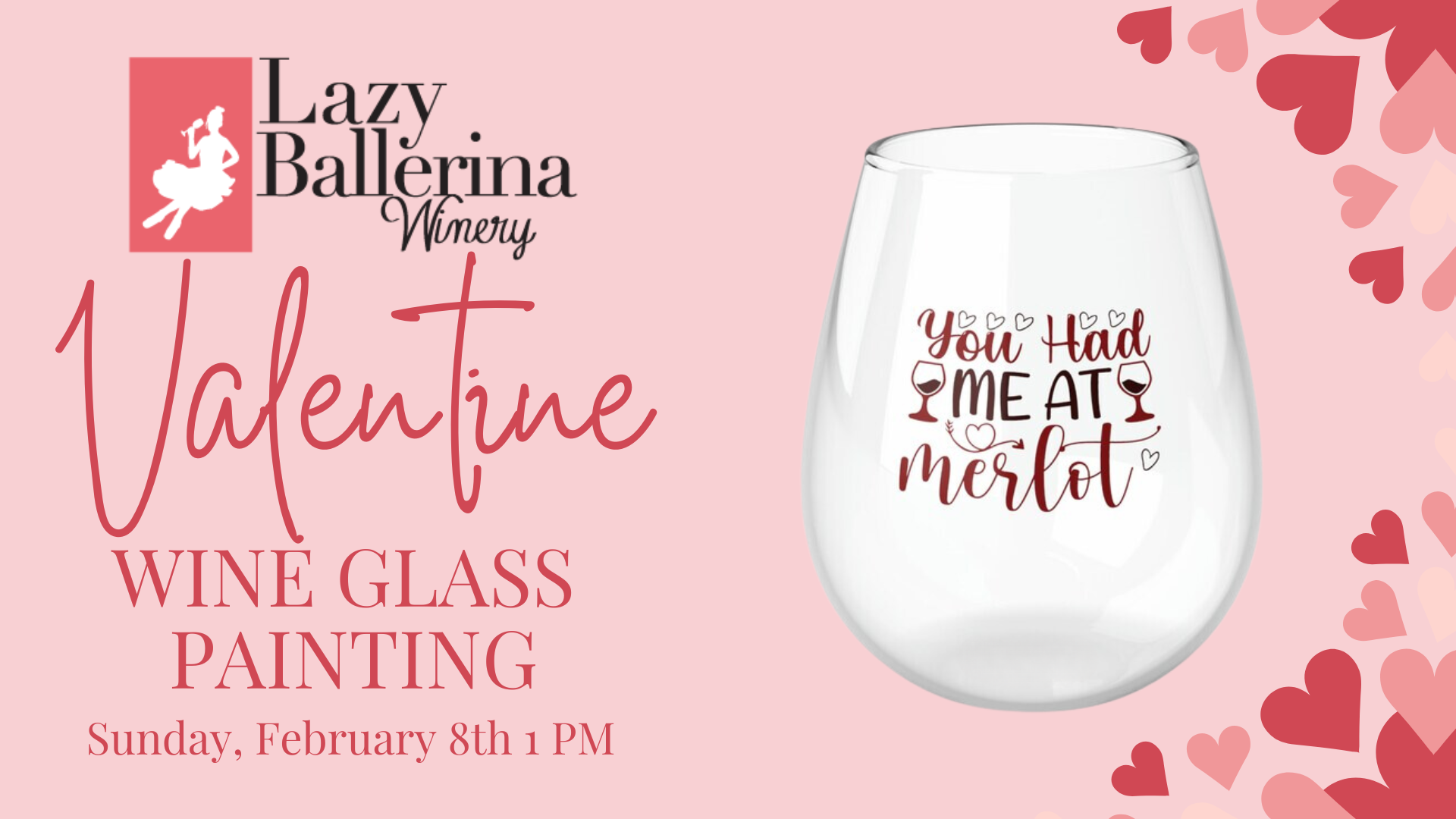 Valentine Wine Glass Painting