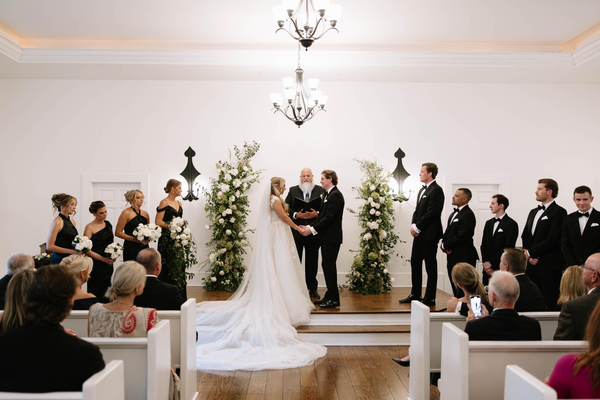Ceremony inside Wedding Chapel
