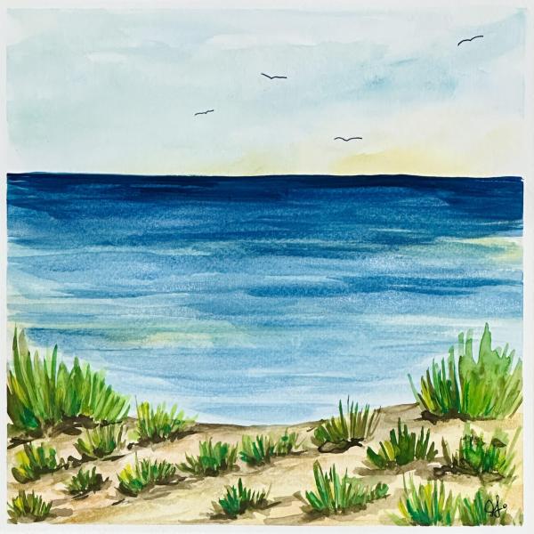 Beach Watercolor Painting Class