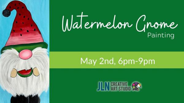 Watermelon Gnome Painting JLN Studio
