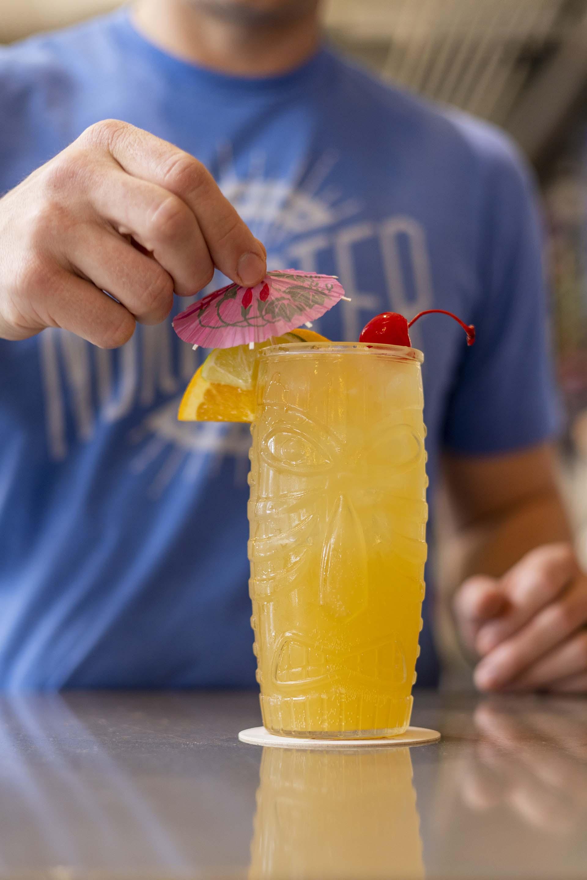 A cocktail at North Pier