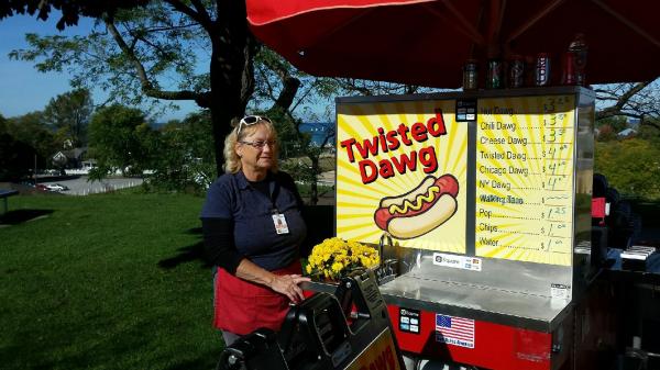 twisted dog food truck cart