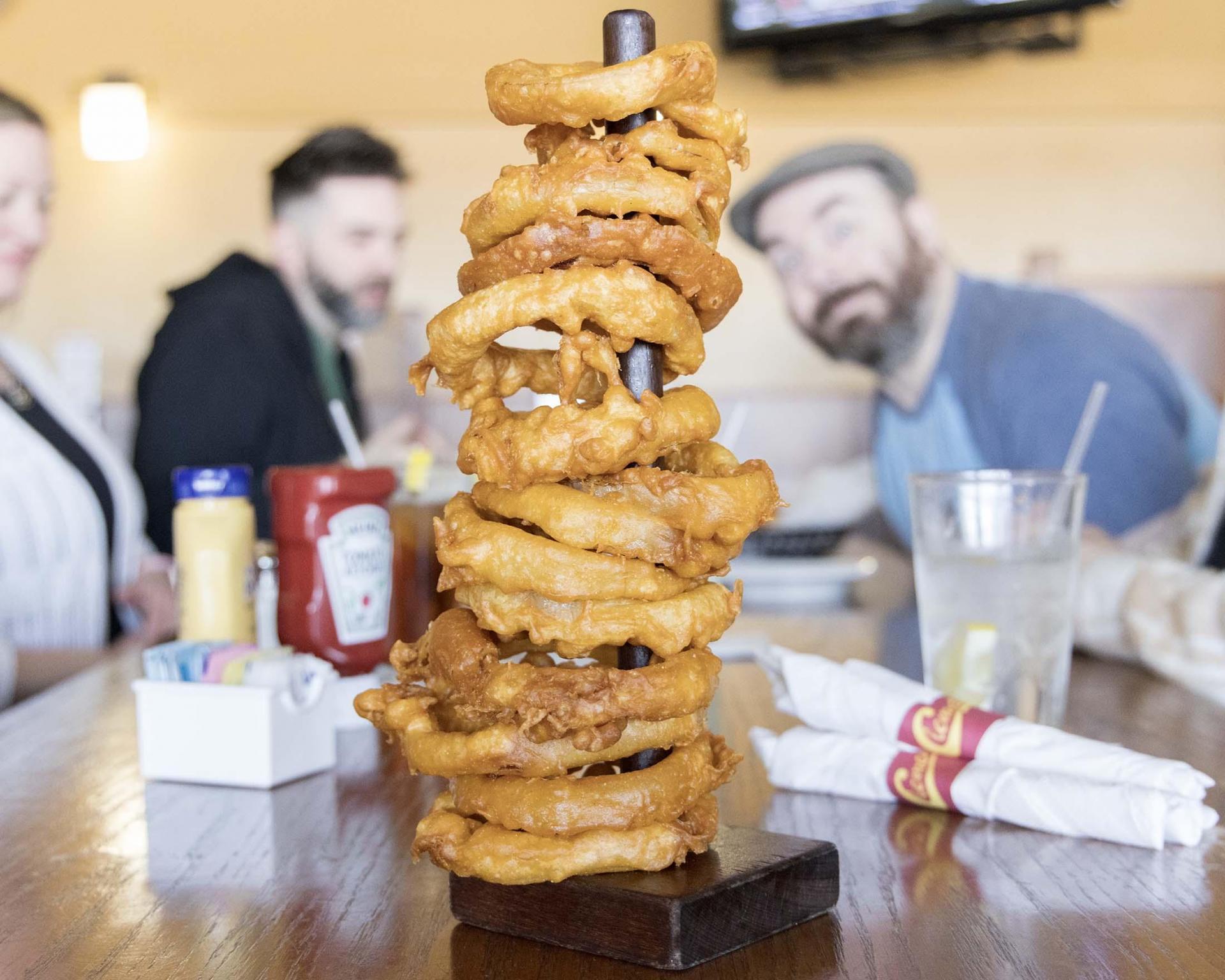 Onion rings at Clementines Too