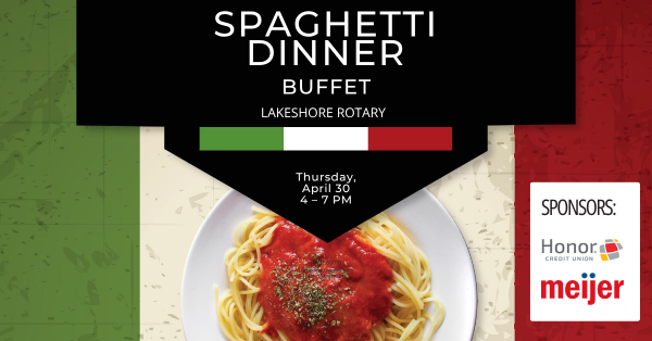 Spaghetti Dinner Fundraiser for Lakeshore Rotary logo