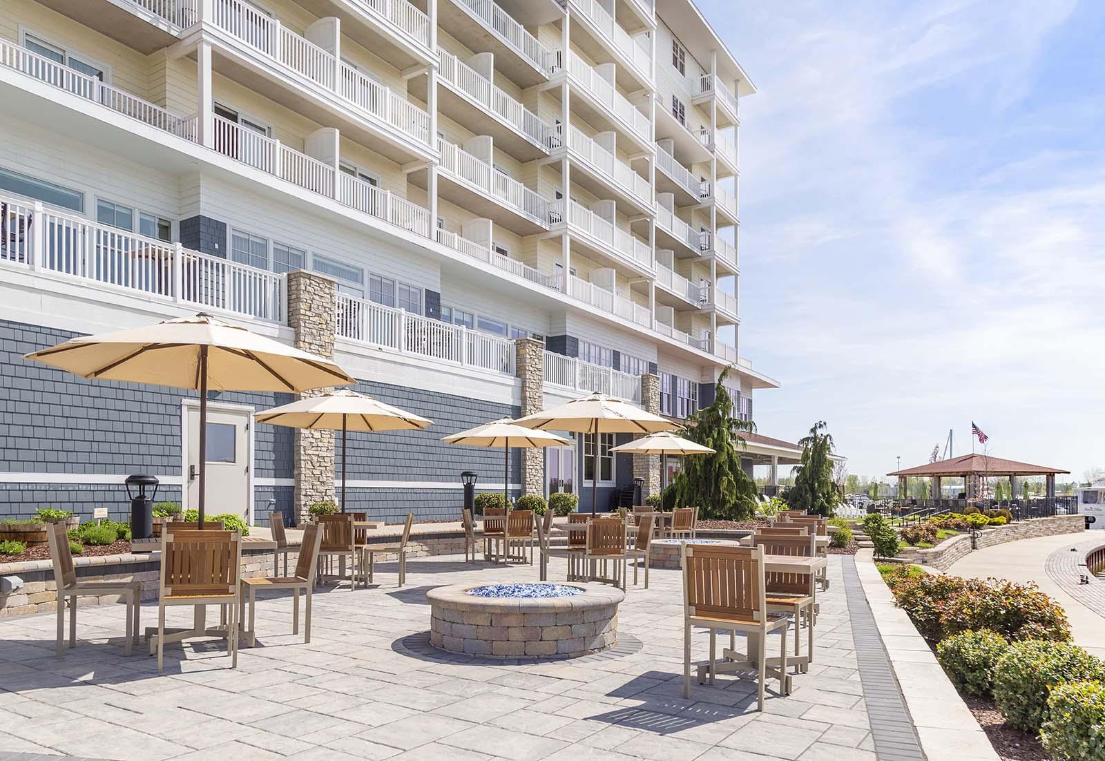 Patio at Inn at Harbor Shores