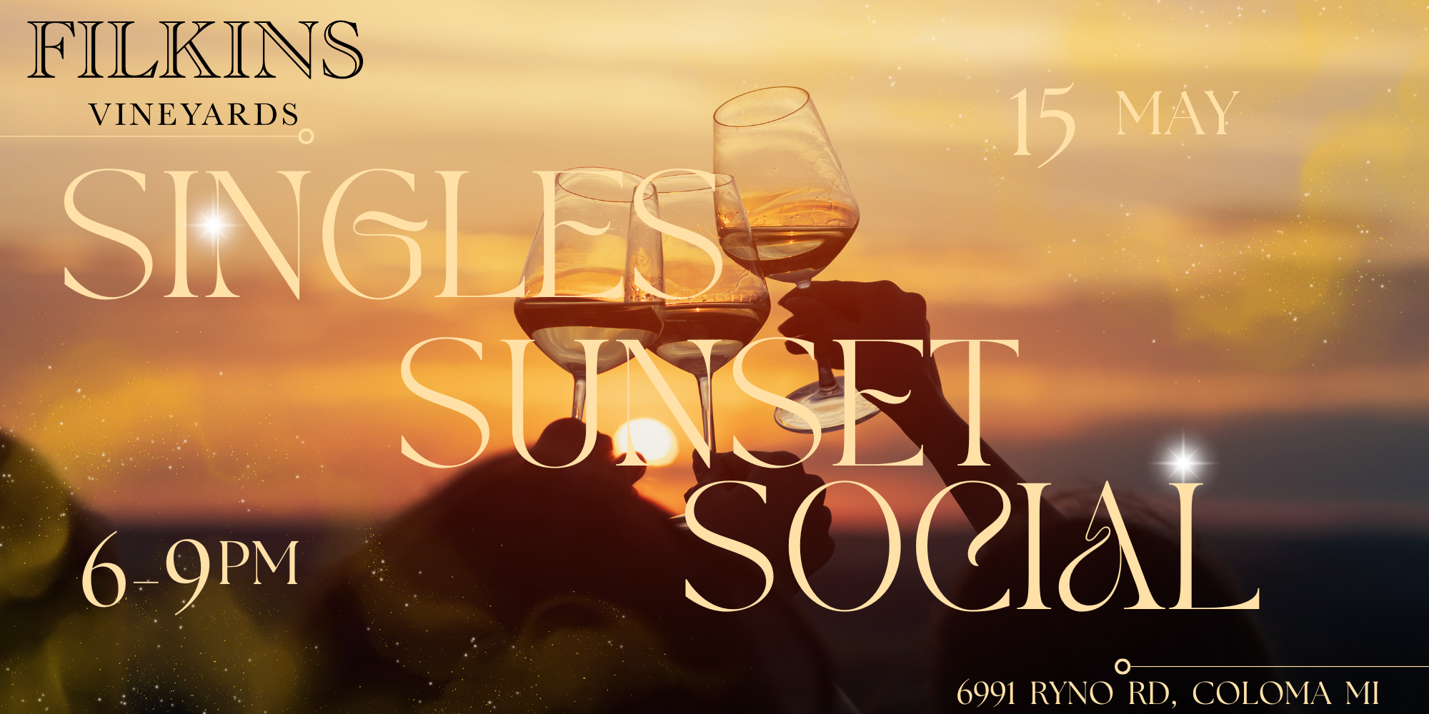 Singles Sunset Social at Filkins Vineyards