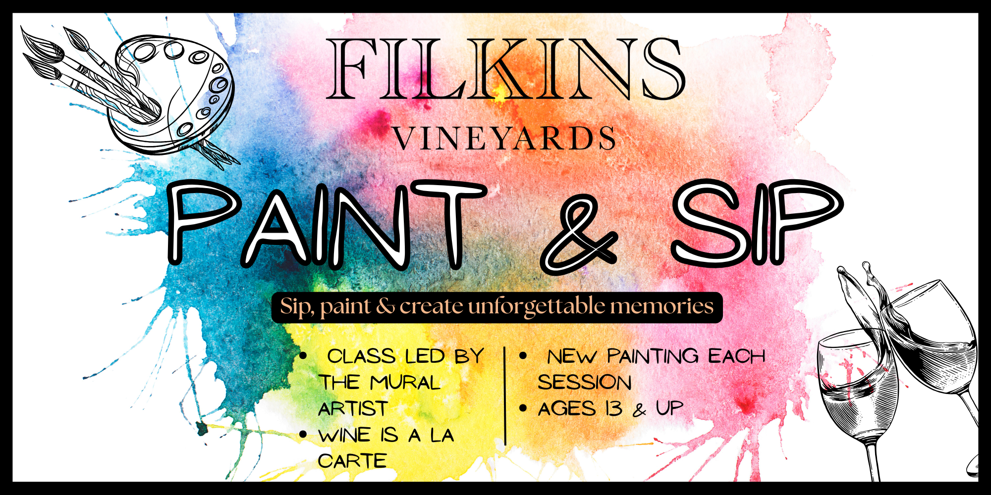 Paint & Sip by the Mural Artist at Filkins Vineyards