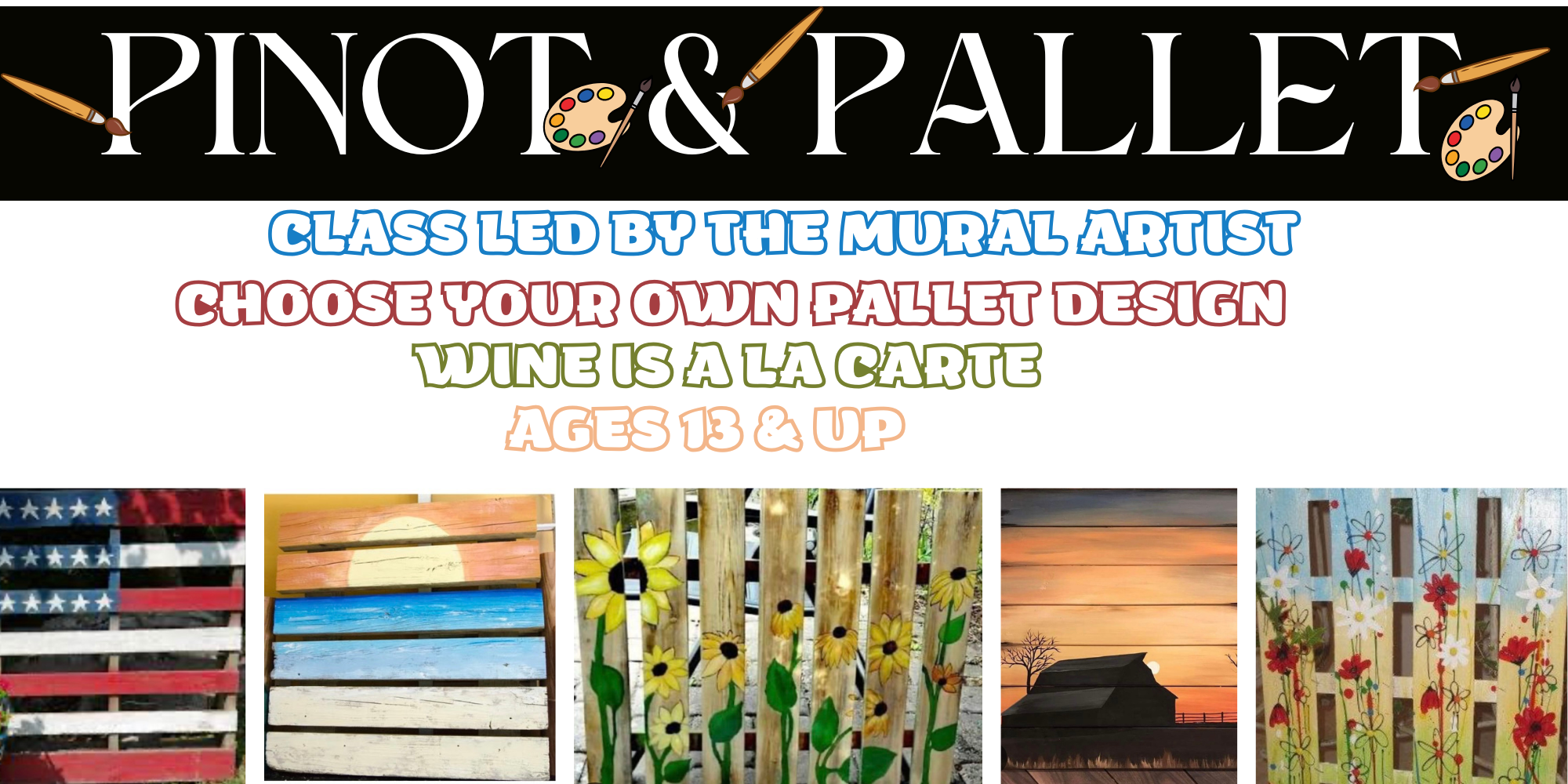 Pinot & Pallet (Paint a wood pallet) at Filkins Vineyards