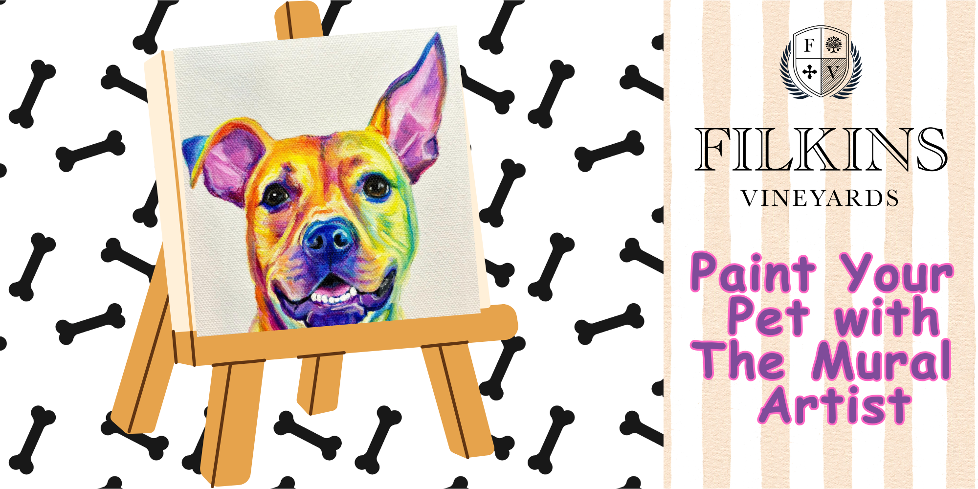 Paint Your Pet with the Mural Artist at Filkins Vineyards