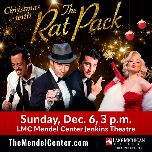 Rat Pack logo with four people an event date