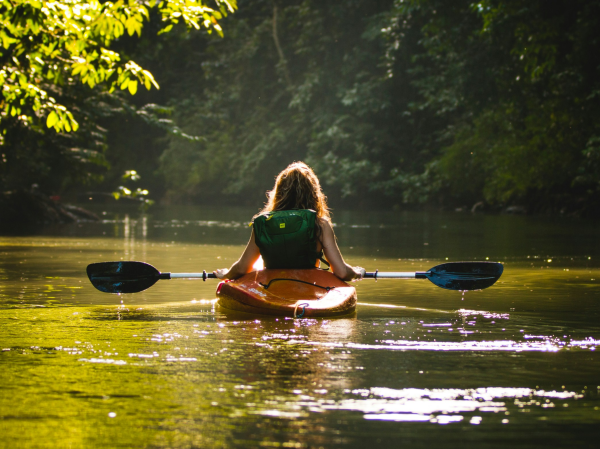 A kayaker.