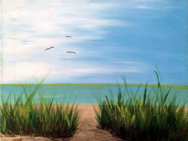 Acrylic Beach Painting 