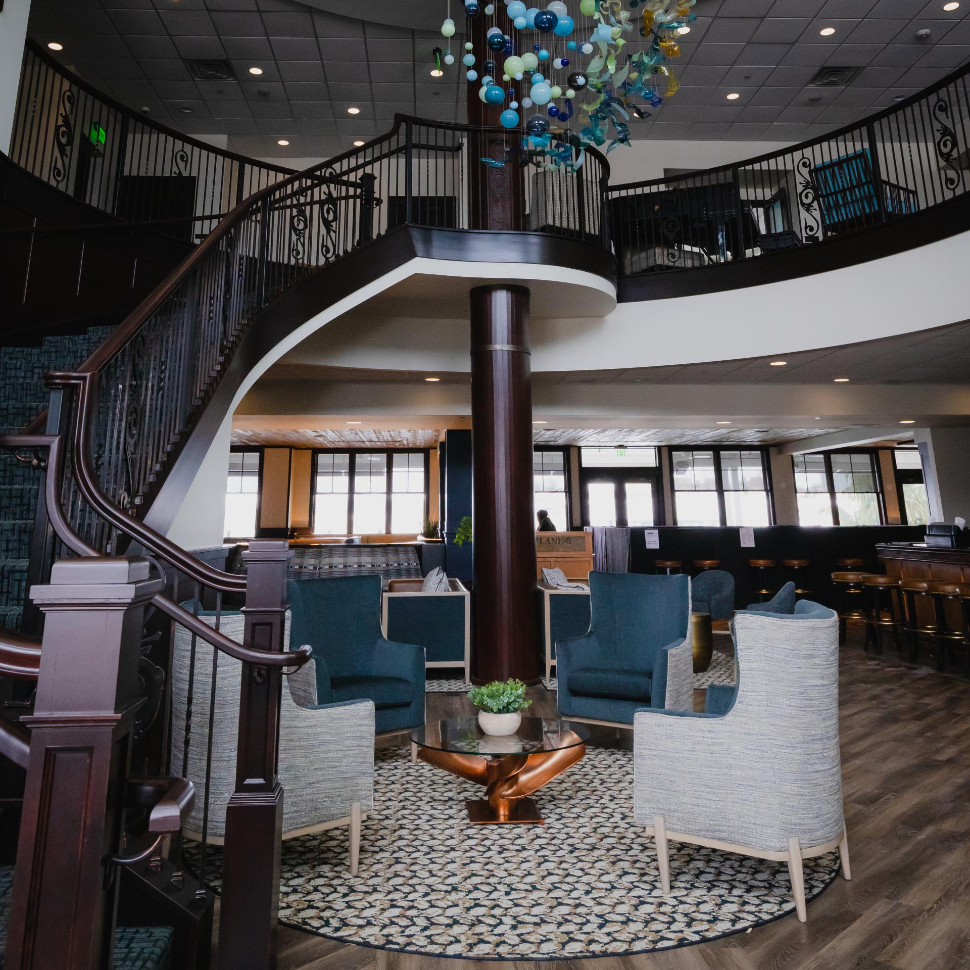 elegant lobby seating area 