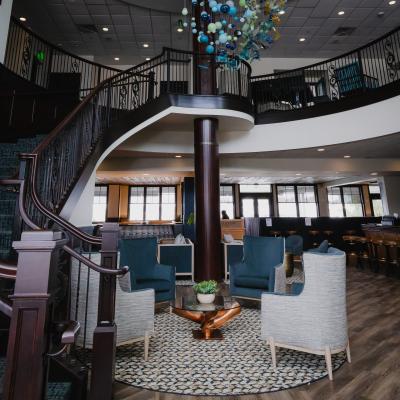 elegant lobby seating area 