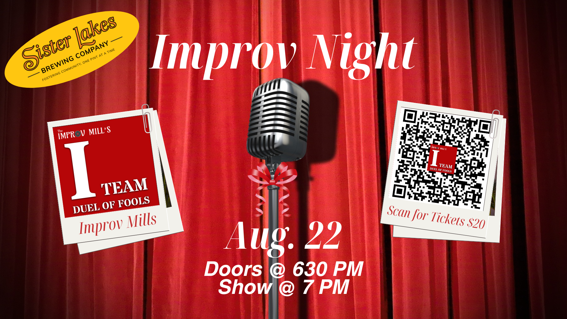 SISTER LAKES BREWING - IMPROV NIGHT