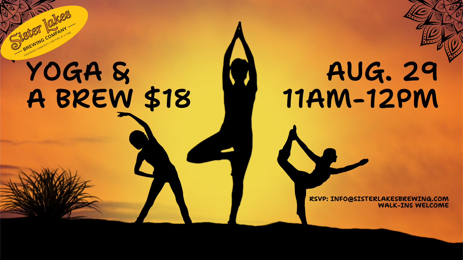 SISTER LAKES BREWING - YOGA & A BREW