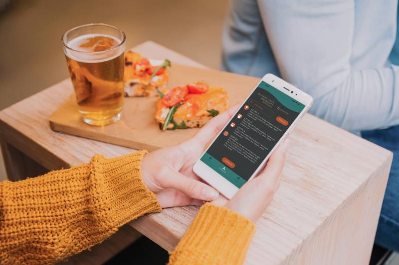 Somone using the passport app on a mobile device