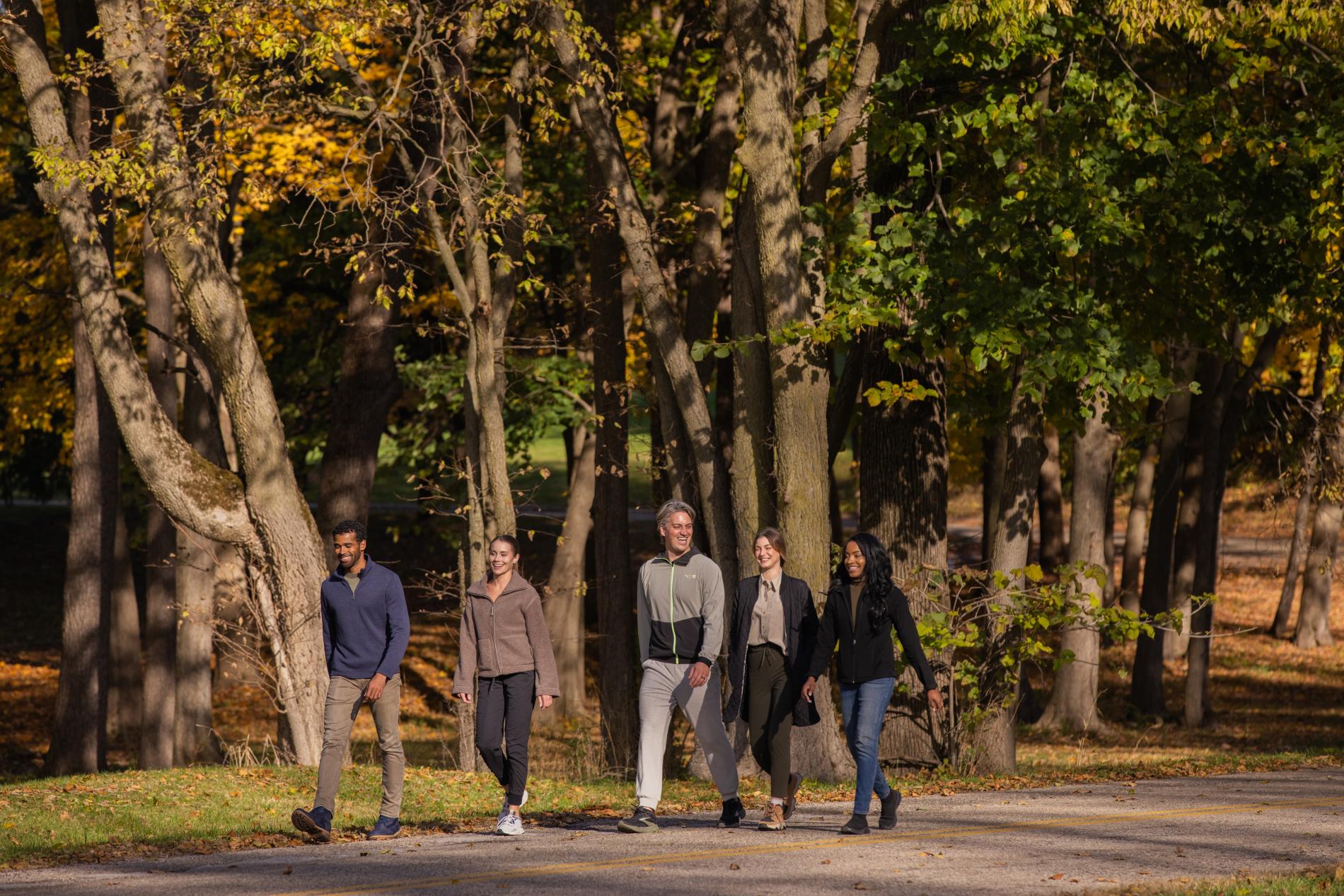 Group of friends on a trail