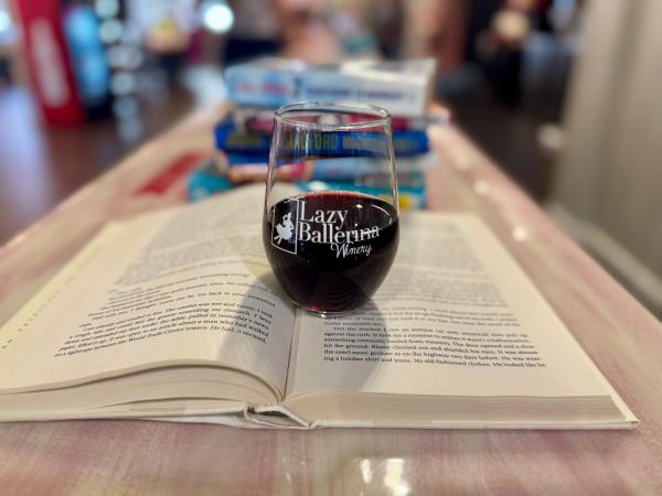 book and wine