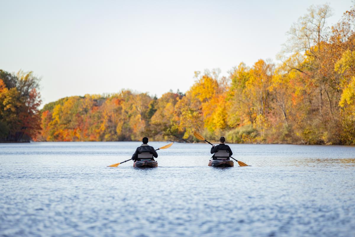 Fall Kayaking on the River