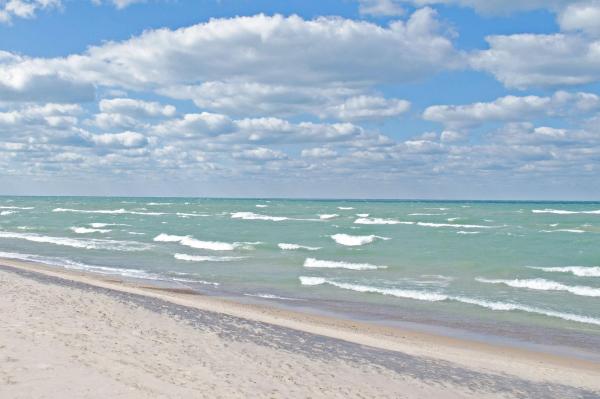 A view of Lake Michigan from Van Buren State Park.