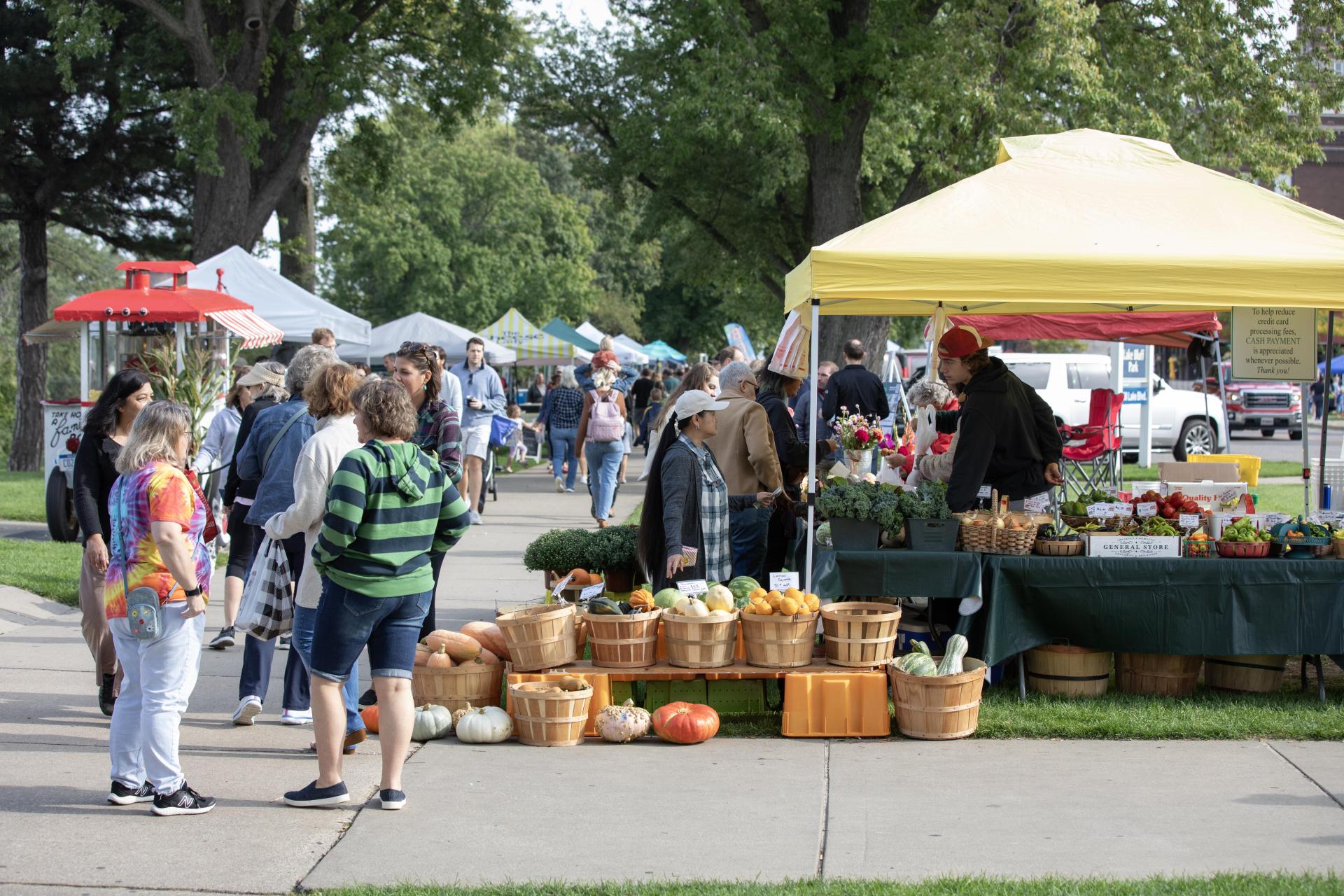 Fall Farmers Market in downtown St. Joseph, MI. 