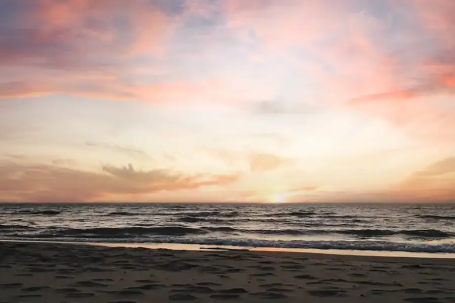 Sunset at Pier Road Beach.
