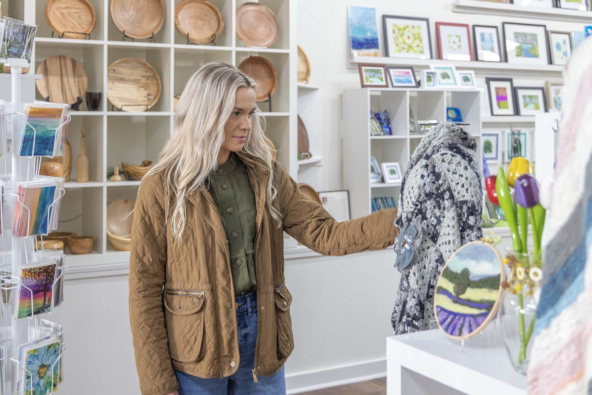 A person shopping at Chartreuse.