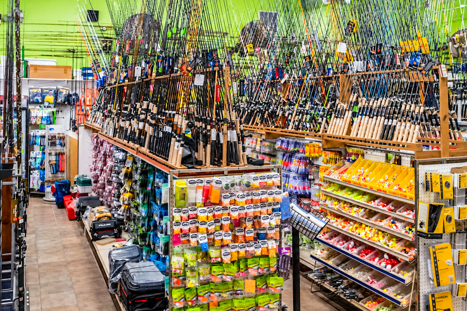 Interior of Tackle Haven in Benton Harbor, Michigan