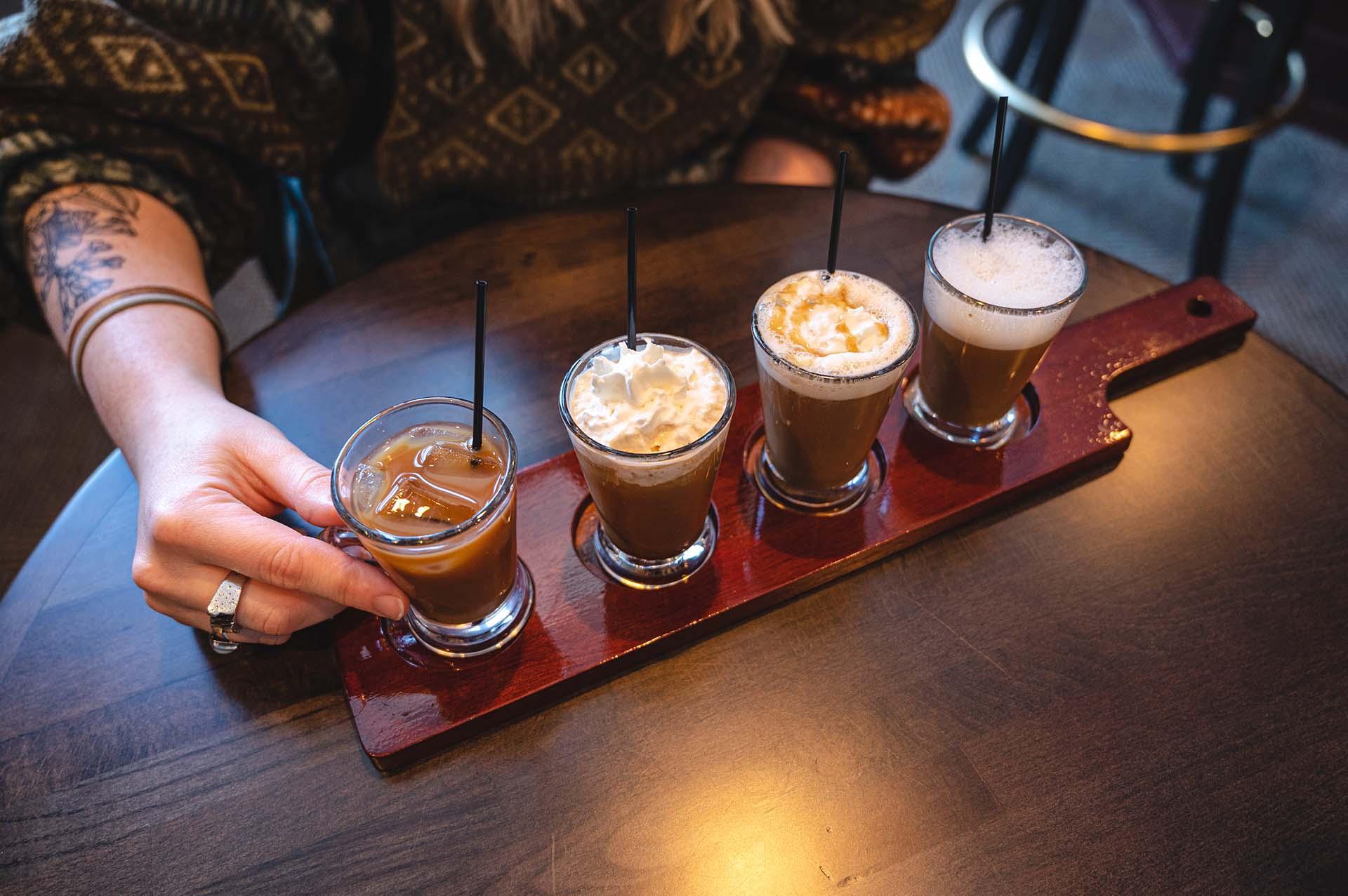 Rise & Vine coffee flight