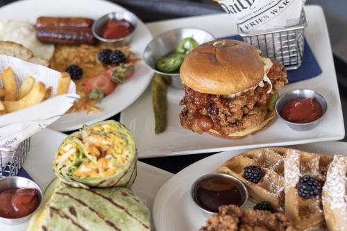 A variety of food at Plank's Tavern on the Water.