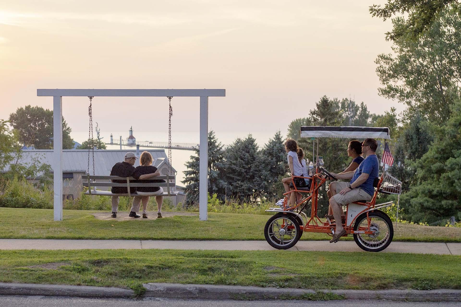 Surrey bike on the bluff in St. Joseph