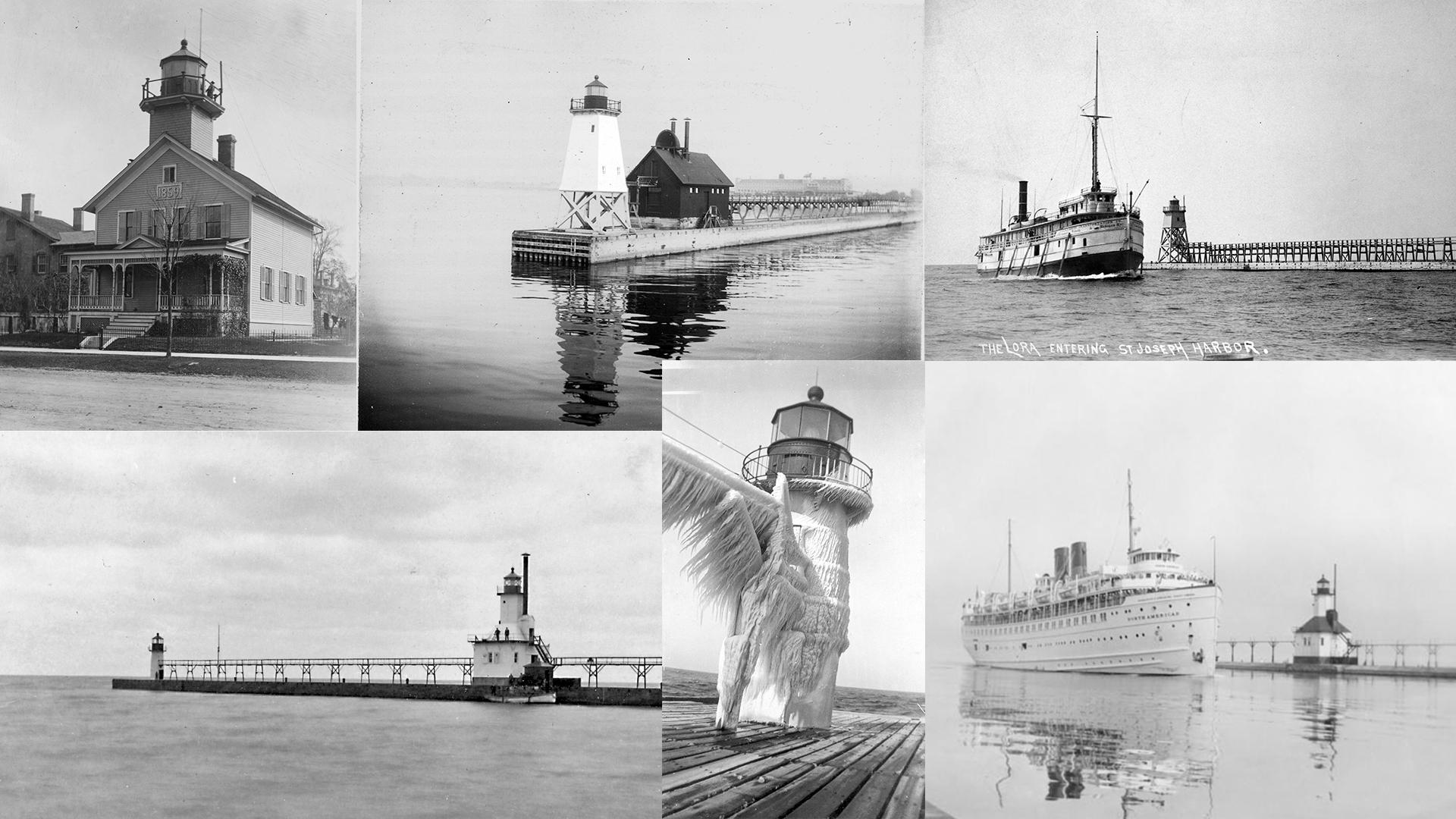 Historical images of the lighthouses.