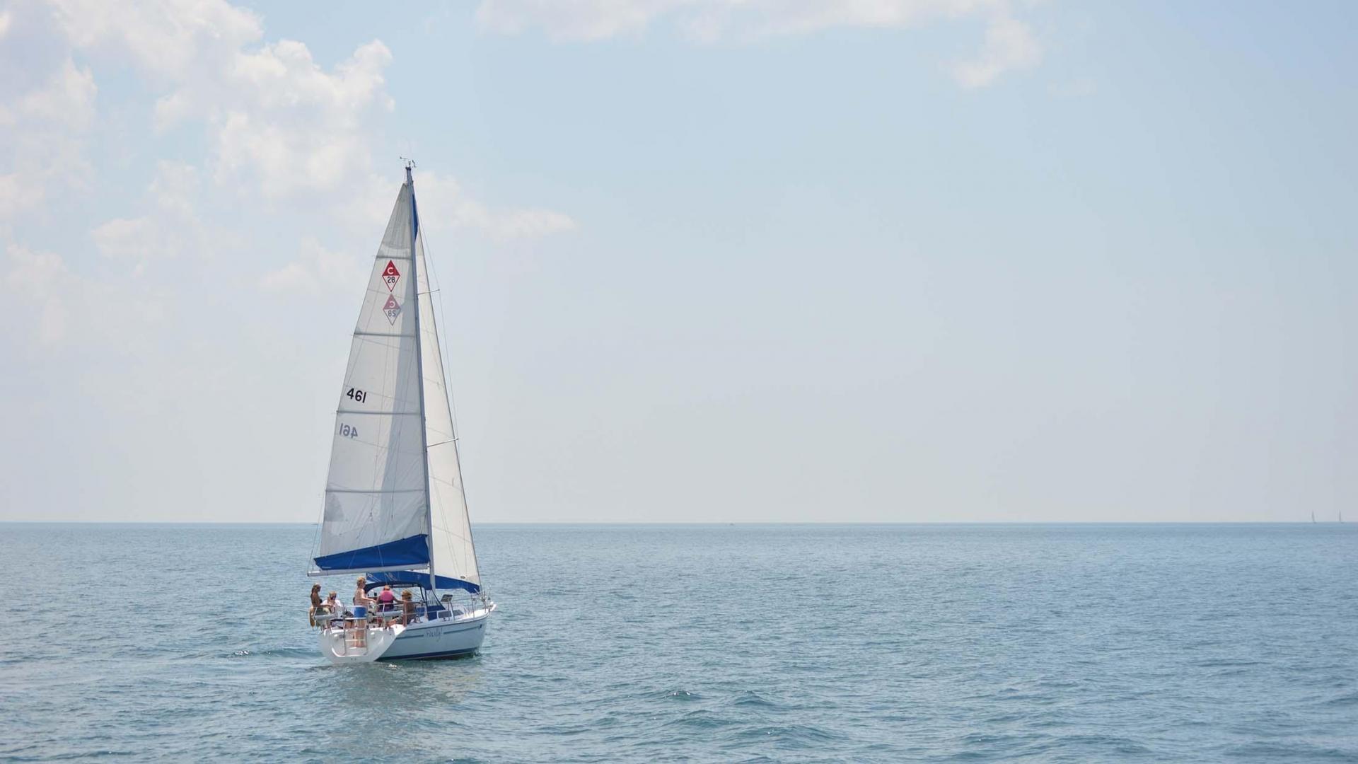 Sailboat on Lake Michigan.