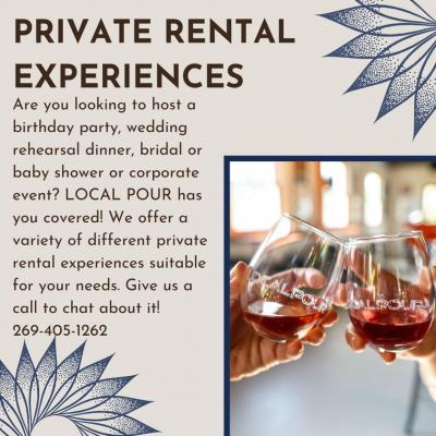 local pour private rental 