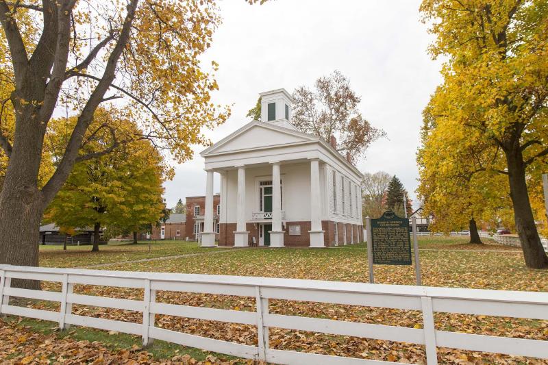 Fall color at the Berrien Springs Courthouse