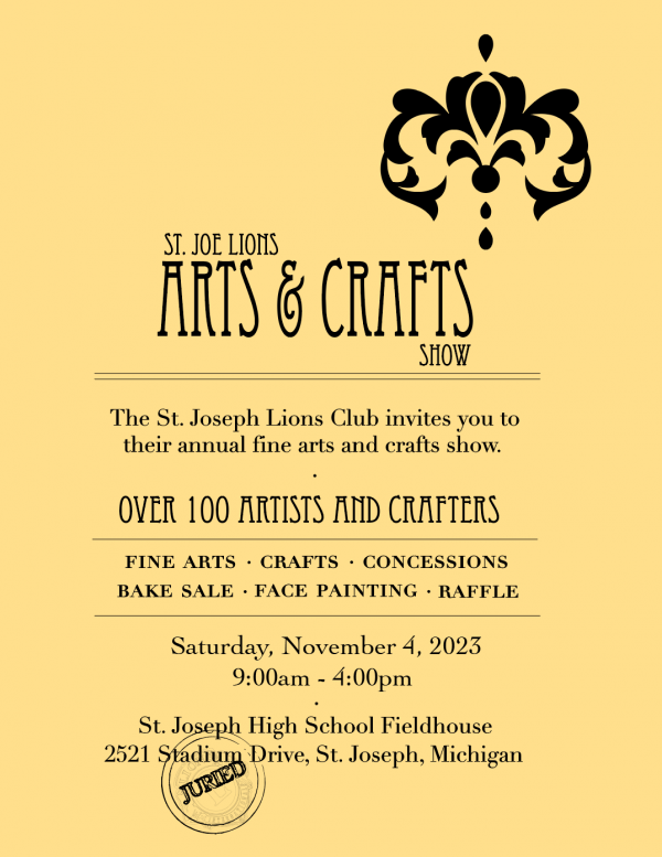 lions arts and craft show nov 4th 2023 