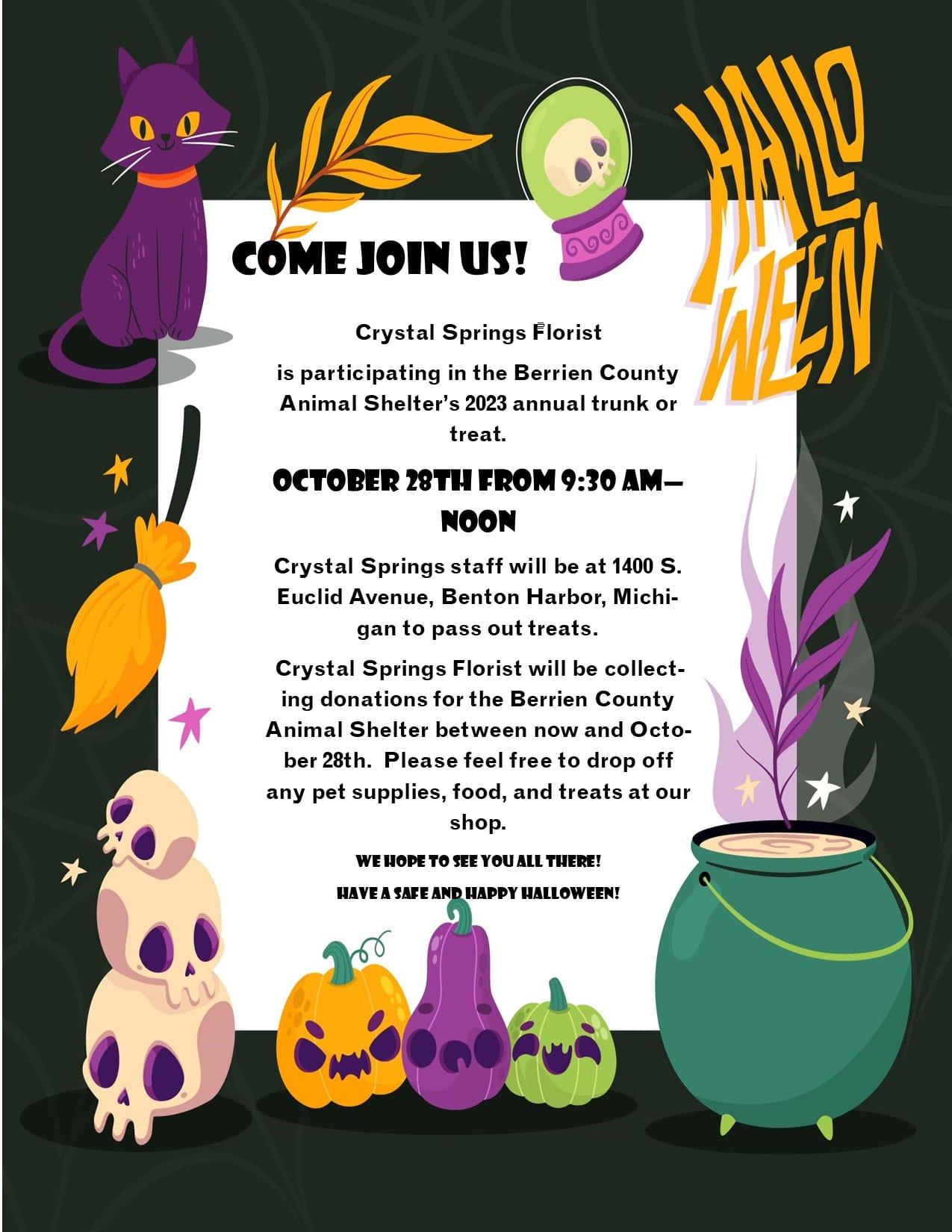 crystal springs trunk or treat animal shelter 2023
